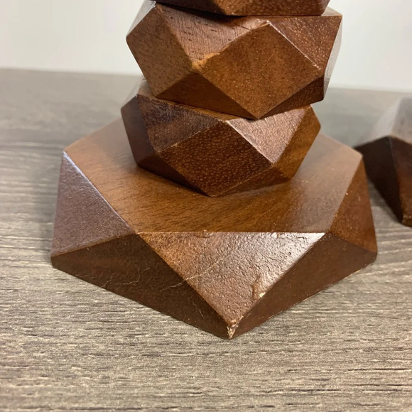 MCM wooden napkin rings - set of 12 - wood napkin holders w Stands Philippines - Picture 12 of 12